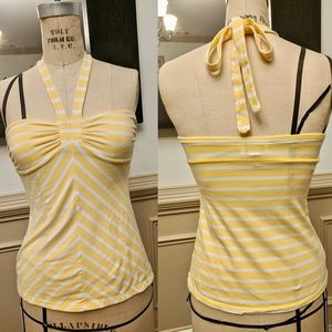 LOFT halterneck striped top